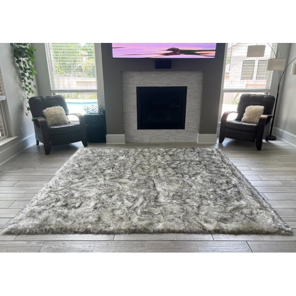 Super Soft Faux Sheepskin Square Rug