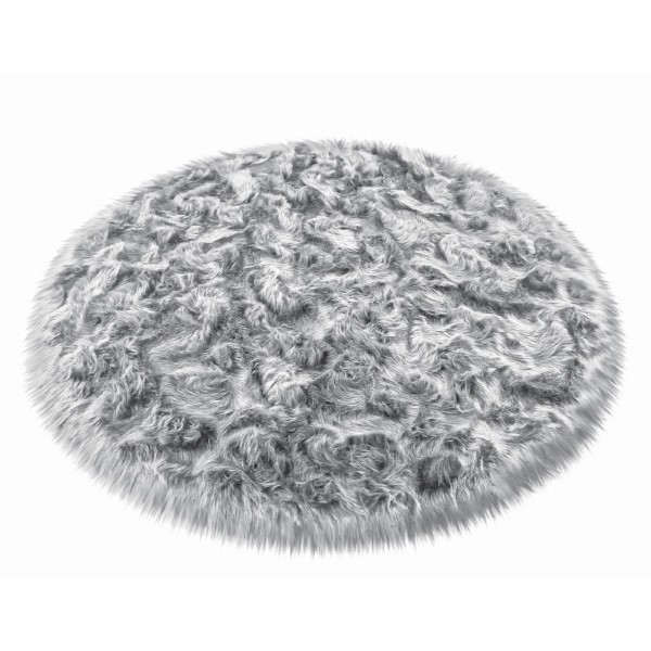 Round plush carpet