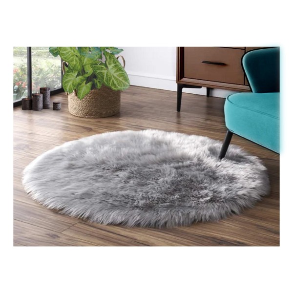 Round plush carpet