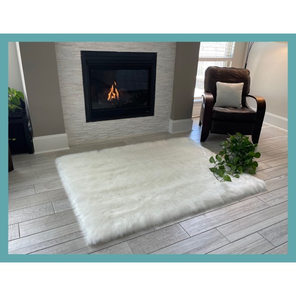 Super Soft Faux Sheepskin Rectangular Rug