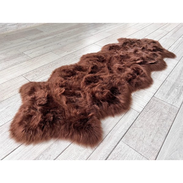 Warm brown faux wool carpet